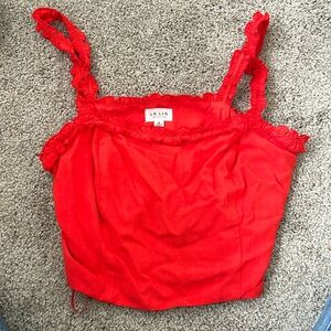 Super Cute Red Cropped Tank